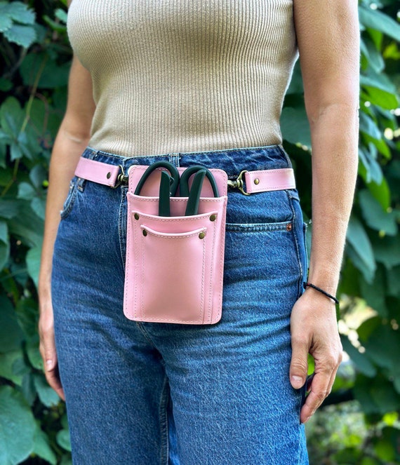 Handcrafted Leather Florist Tool Belt: Garden Tool Pouch