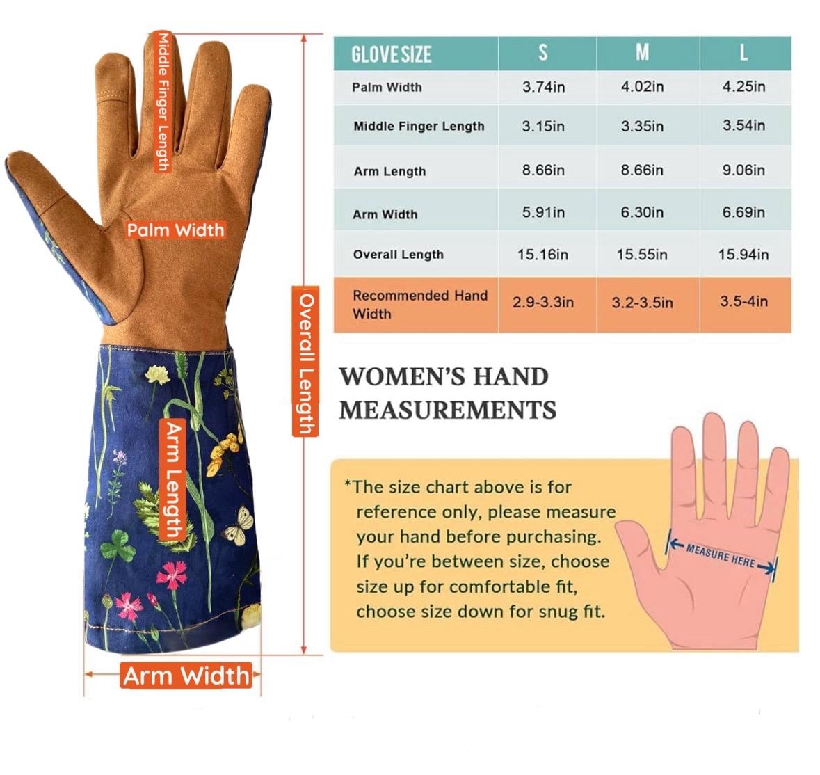 Garden Arm Saver Gloves size L, Gardening, Mother’s Day Gift, Gift for her, Garden gloves, Christmas Gift for her