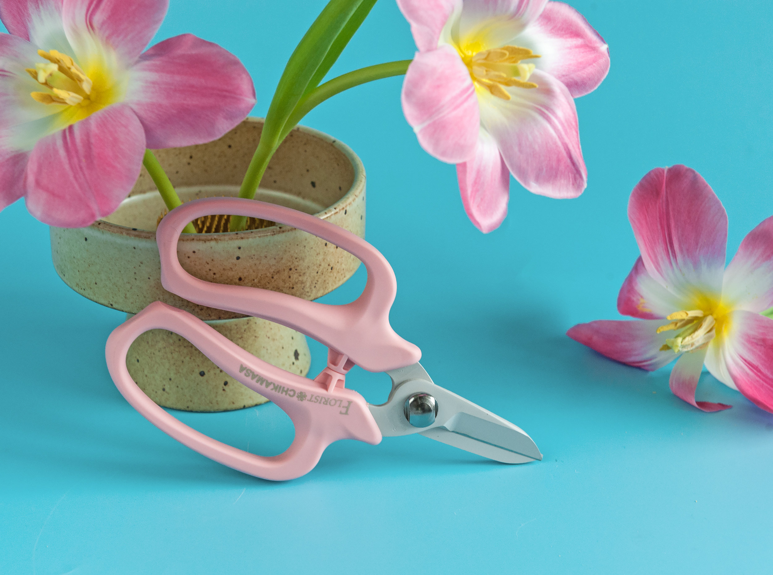 Chikamasa Flower Scissors: Japanese Florist Shears With Wire Cut
