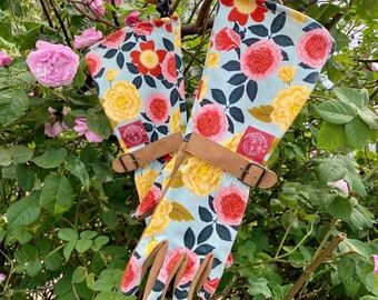 Floral Garden Arm Saver Gloves: Women's Gardening Gloves
