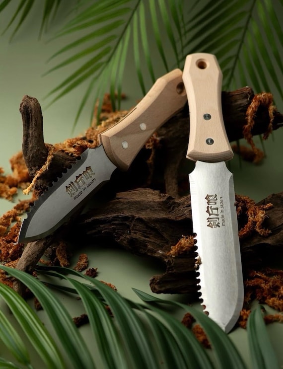 HORI HORI Japanese Stainless Steel + Leather Case, Japanese Knife