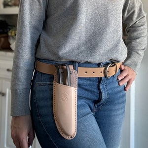 Leather Secateurs Holster: Japanese Garden Scissors Sheath Pouch