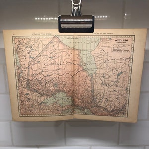 1914 Vintage Map of Ontario