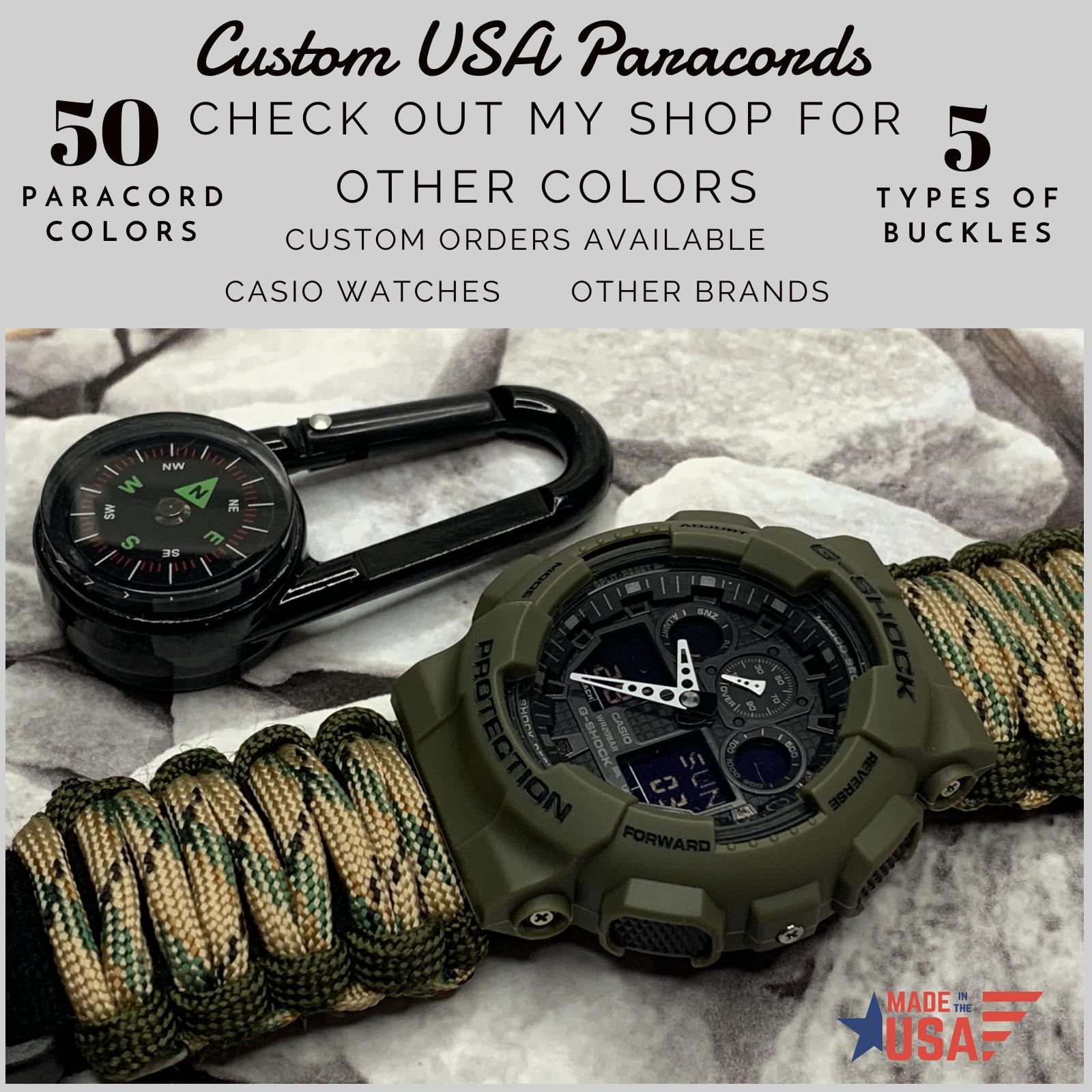 Casio G-shock DW-5600 Adjustable Paracord Survival Watch Strap