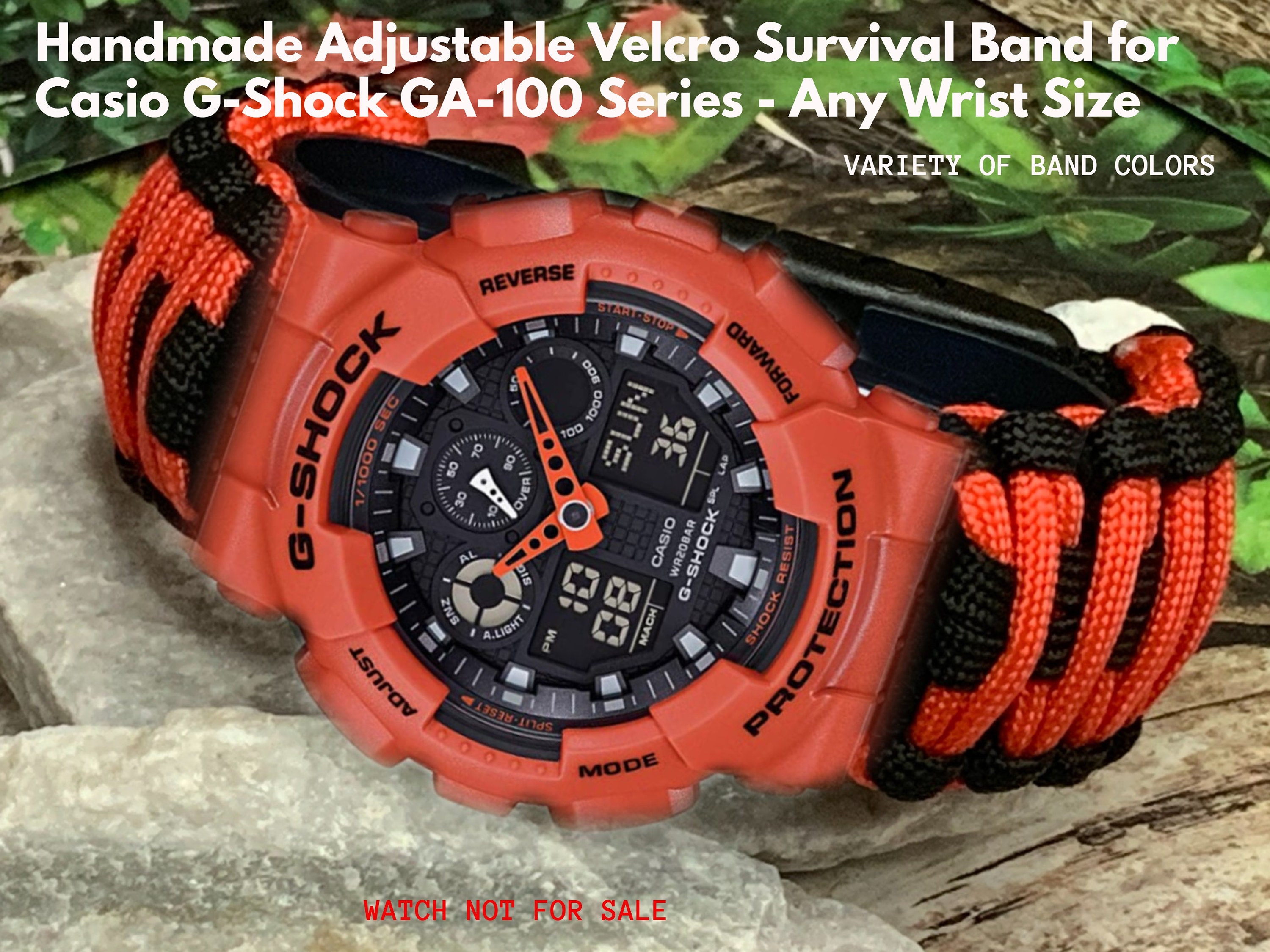 Casio GA-100 Series Paracord Survival Watch -