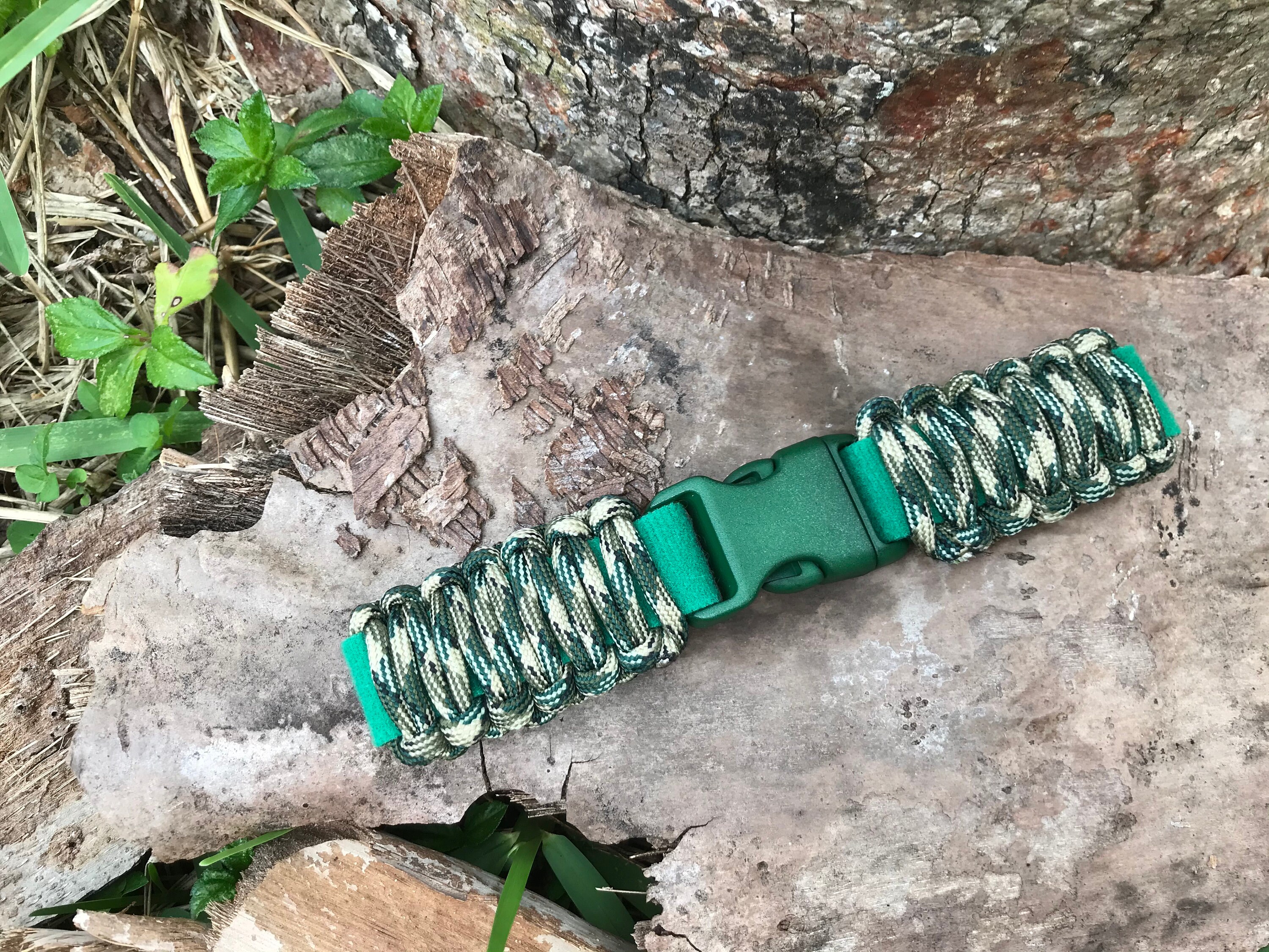 20 22 mm Green Camouflage Survival Paracord with Green Etsy