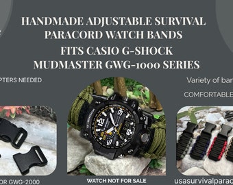 Casio G shock Mudmaster GWG 1000 Series Custom Made Adjustable
