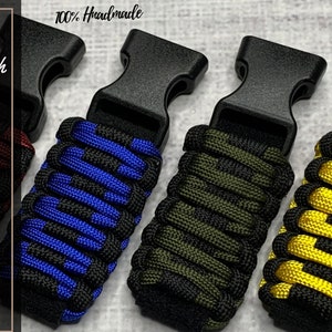 20 mm 22 mm Electric Blue Red Gray Yellow Coyote Brown Black Adjustable Survival Paracord Watch Band