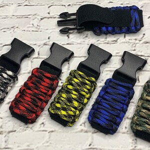 Handmade Camouflage Paracord Watch Band: Adjustable Survival Strap, 20mm 22mm