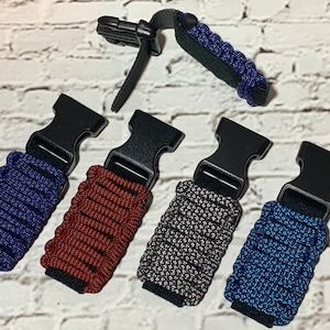 Handmade Paracord Survival Watch Band: Adjustable Cobra Weave, 20-22mm Lugs