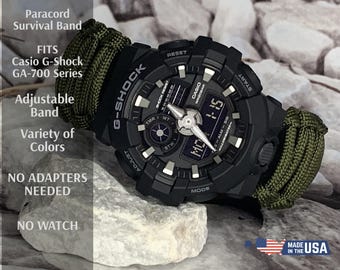 Casio G-Shock GA-700 Adjustable Paracord Survival Watch Strap Various Colors