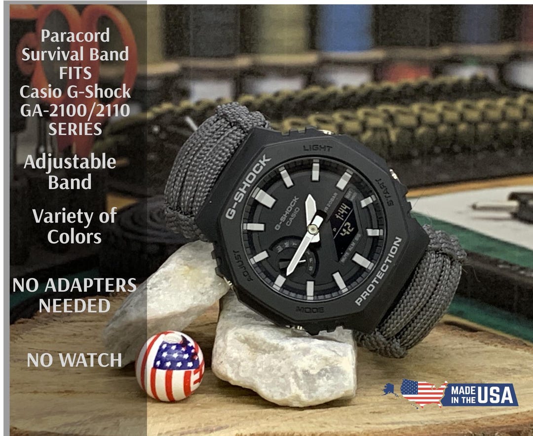 Casio G-shock GA-2100/2110 Series Paracord Watch Band: Adjustable