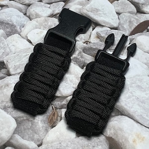 20 mm 22 mm Black  Army Green Adjustable Survival Paracord Watch Band Smartwatches Regular Watches Best for 40 mm to 45 mm Watch Case Size