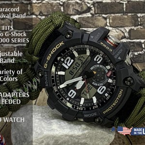 Handmade Replacement Adjustable Paracord  Strap for Casio G-Shock Mudmaster GG-1000 Series
