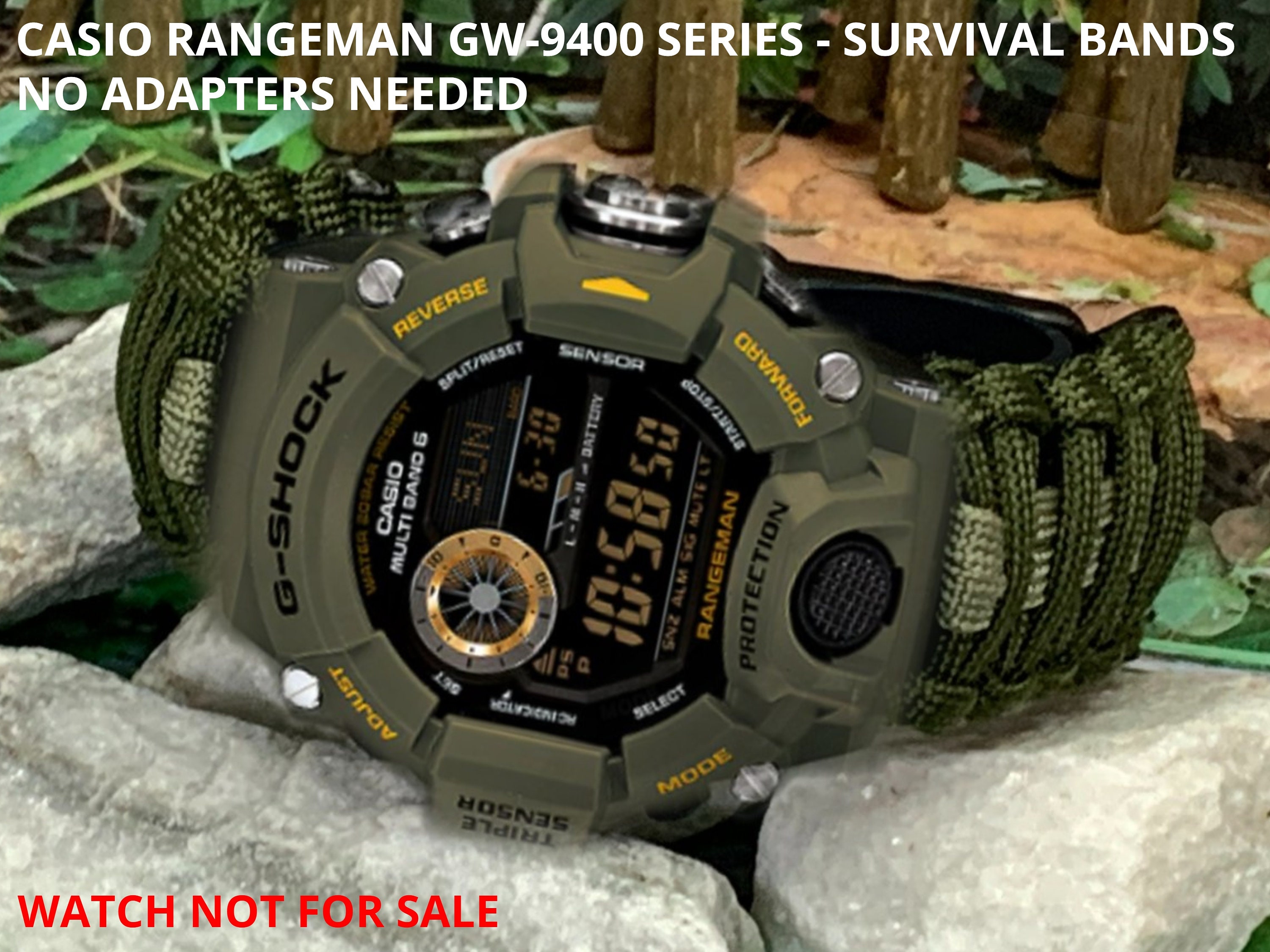 annoncere Almindelig Stillehavsøer Casio G-shock Rangeman GW-9400 Series Adjustable Paracord - Etsy Israel