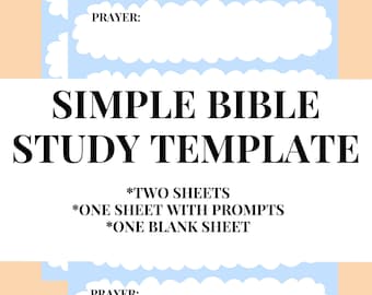 PRINTABLE Simple Bible Study Template // Bible Journaling
