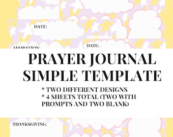 PRINTABLE Prayer Journal Template // Bible journaling // Bible study // Faith Planner