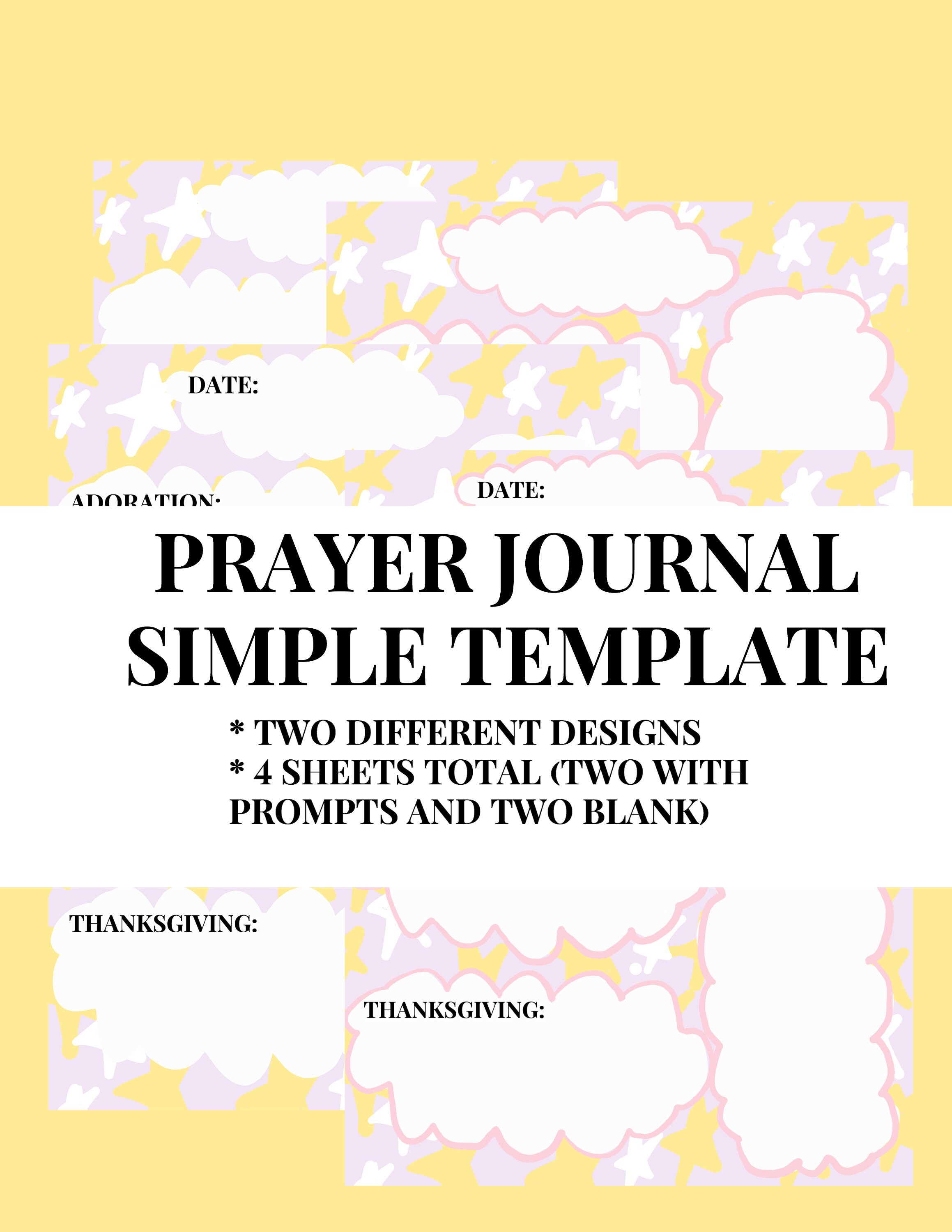 PRINTABLE Prayer Journal Template // Bible Journaling // Bible Study ...