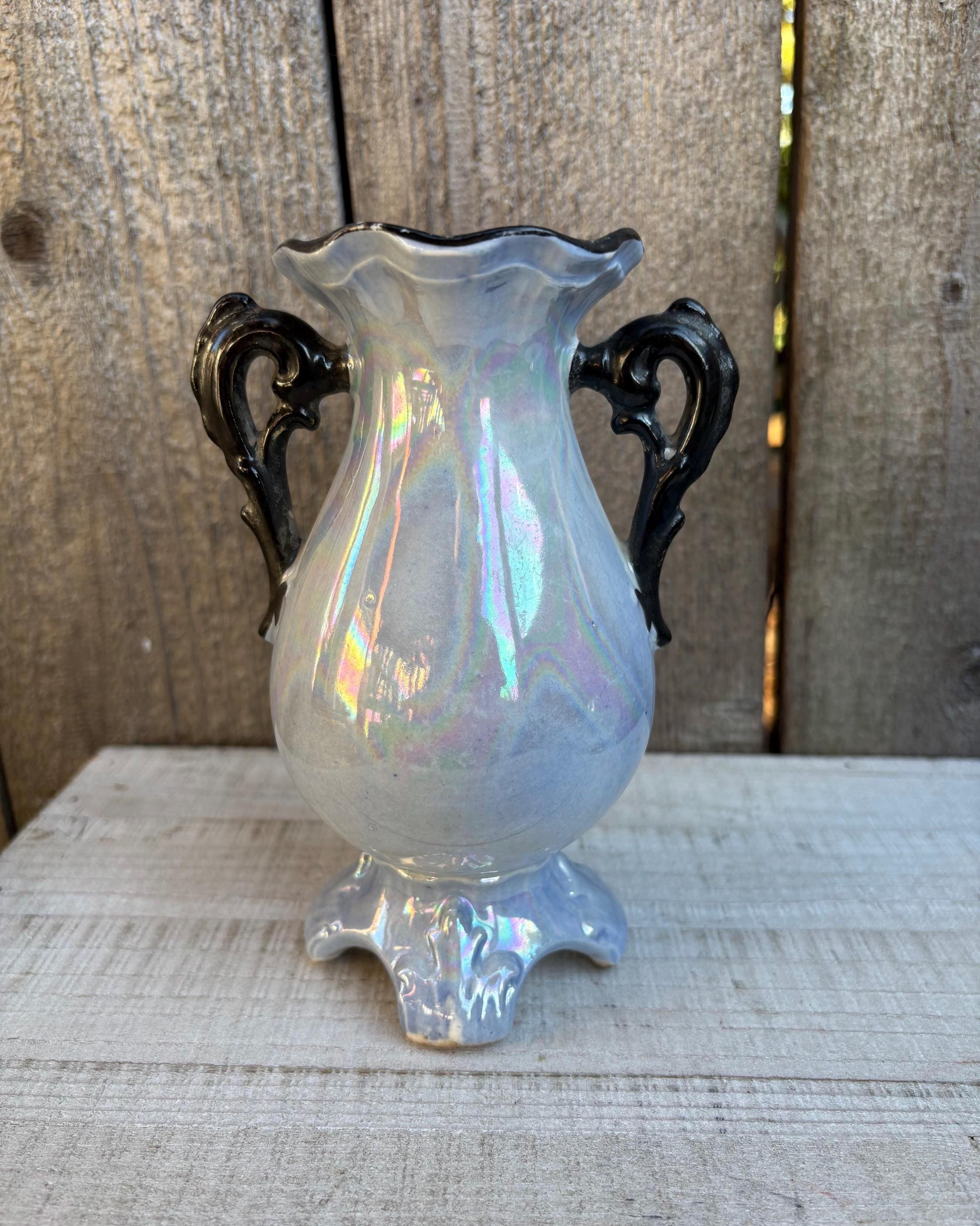Blue Czechoslovakia Vase - Etsy