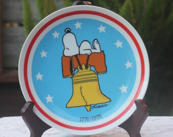ヴィンテージPeanuts 1976 クリスマスプレート Vintage Snoopy Plates, Peanuts 1976, Bicentennial Palate, Charles