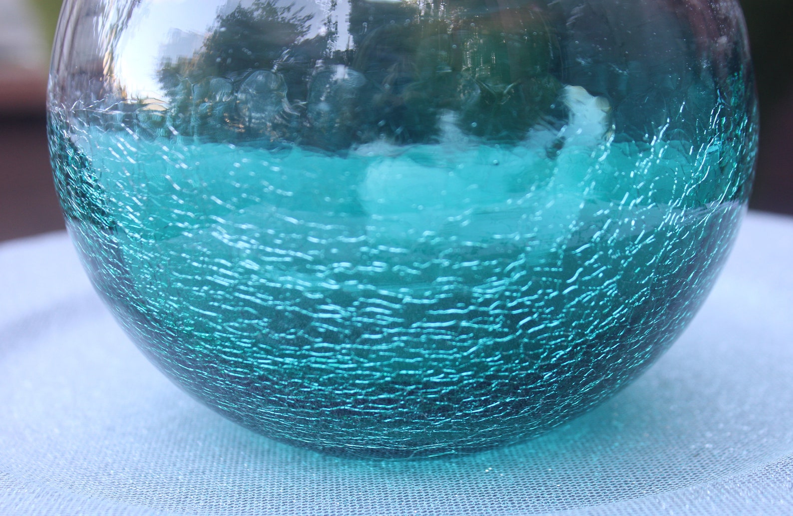 Vintage Glass Vase Owl Vase Green Crackle Glass Blenko Etsy