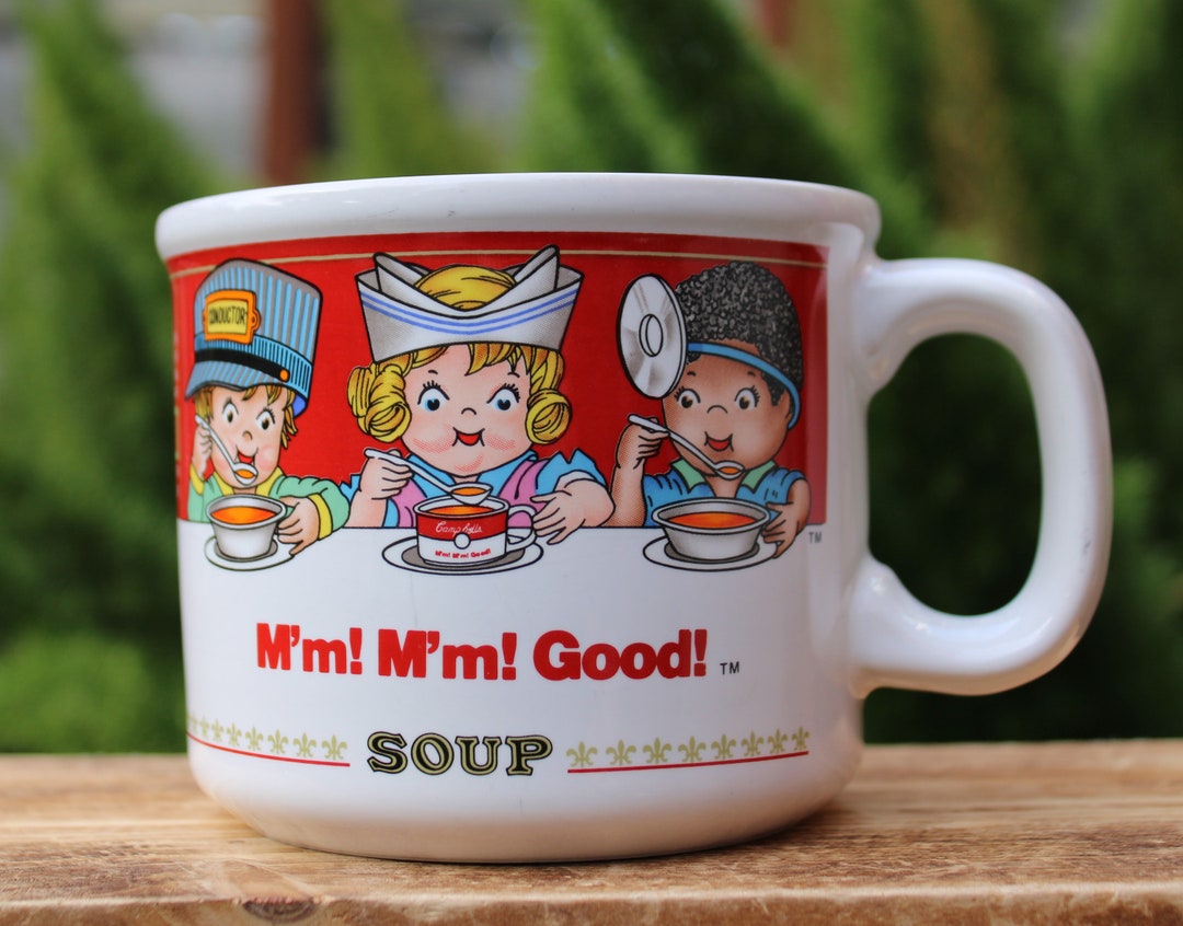 Vintage Campbells Soup Mug, 1993, Westwood, Red and White Mugs, Soup