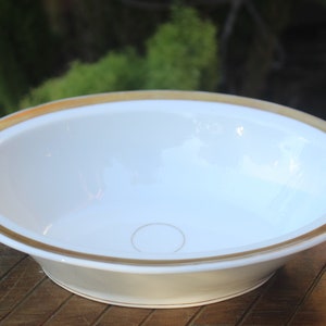 Antique Limoges Haviland Serving Bowl: French Porcelain with Gold Trim