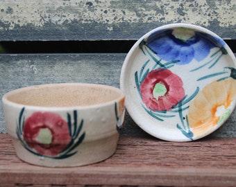ミニチュア手描き花柄ボウル/小物皿3個セット - Etsy 日本