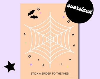 GAME Halloween Pin the Tail on the Spooky Black Cat Halloween - Etsy