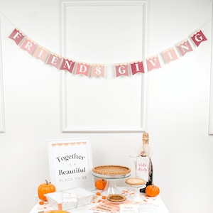 Friendsgiving Printable Sign Printable Sign Thanksgiving Banner Digital ...