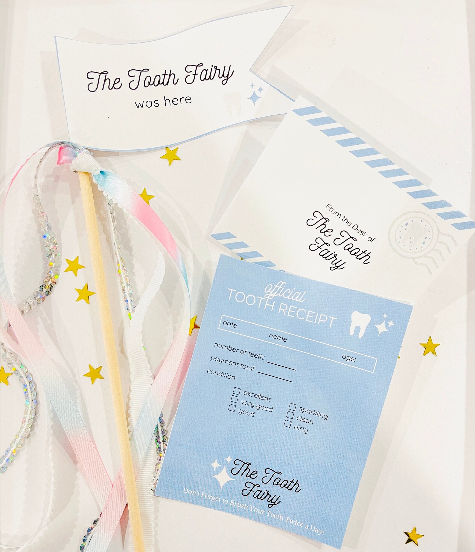 Tooth Fairy Letter Printable Tooth Fairy Receipt Tiny | Etsy