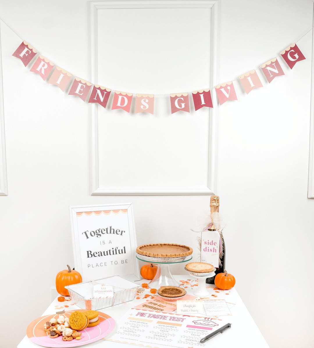 Friendsgiving Printable Sign Printable Sign Thanksgiving Banner Digital ...