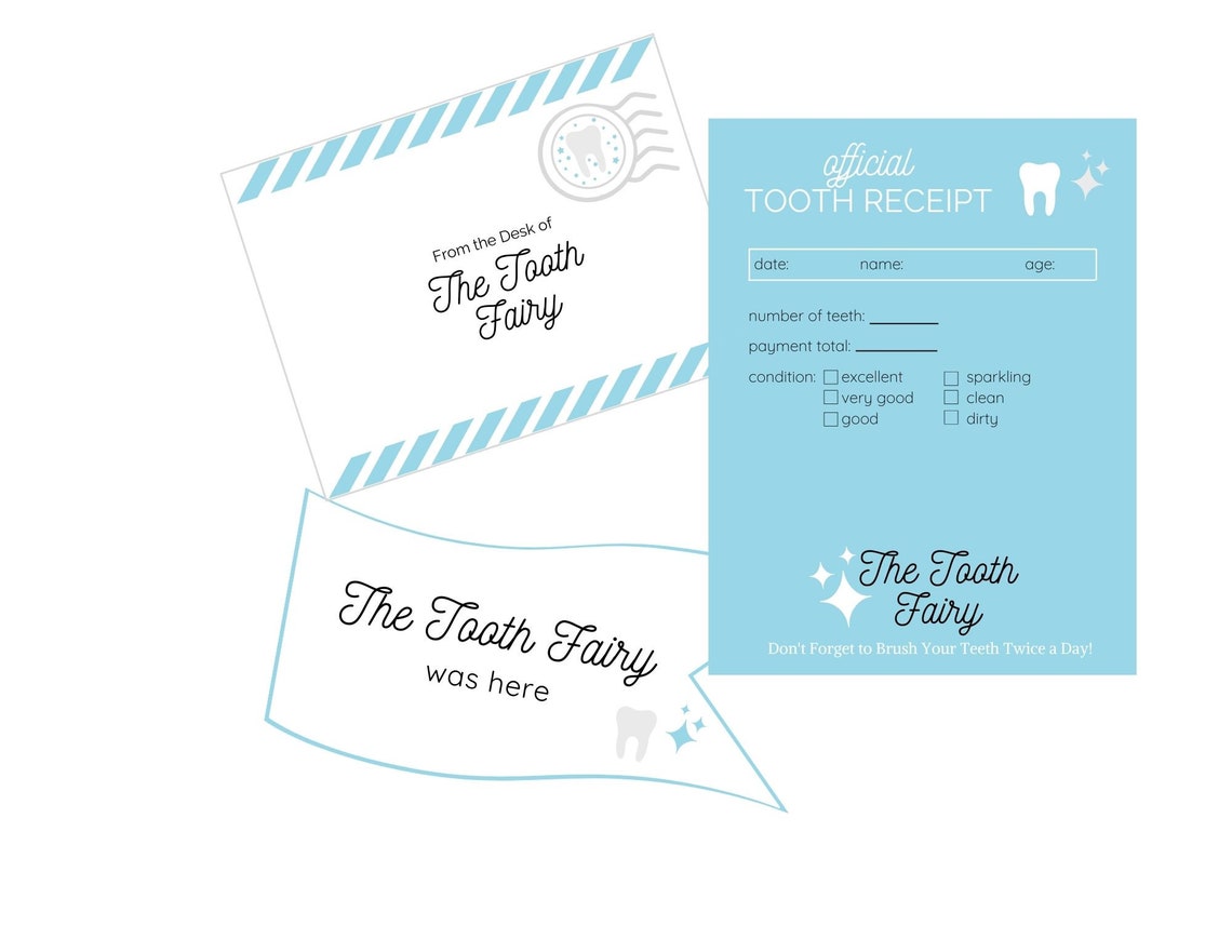 Tooth Fairy Letter Printable Tooth Fairy Receipt Tiny | Etsy