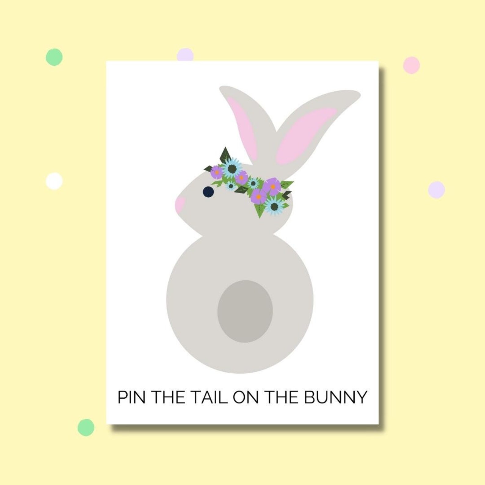 Easter Bunny Game Printable Pin the Tail on the Bunny Easter Activity