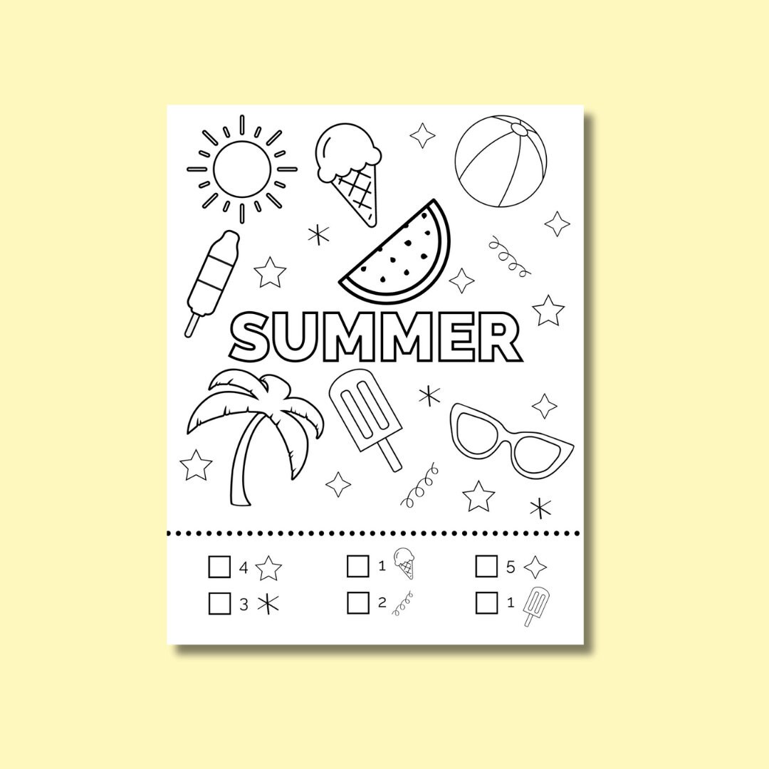 Ispy Summer Printable Coloring Page Kids Printable Activity for Kids ...