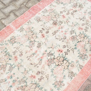 Handmade Turkish Rug 3x5 ft: Vintage Anatolian Wool Rug