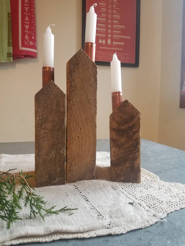 Scandinavian style candle holders Etsy