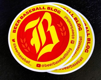 Beer Baseball Blog Custom Beer Coasters (3 Pack)