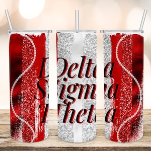Delta Inspired Sublimation Designs Downloads-Delta Sigma Theta-Brush Strokes-Pearls-Glitter-PNG Commercial Use