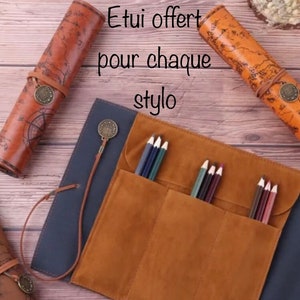 stylo à bille en bois fait main, gravé personnalisé. Gravure GRATUITE. Stylo personnalisé. Etuit offert ,fête des pères, comité entreprise. image 7