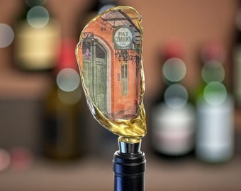 Pat O'Brien's Oyster Shell Wine Bottle Stopper, New Orleans, French Quarter, Mardi Gras
