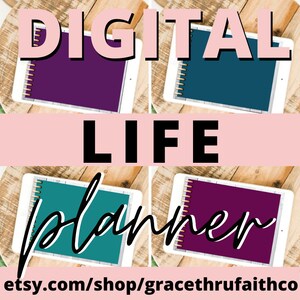 2021 Digital Life Planner Jewel Tones Goodnotes Planering Annotera Journaling Notebook