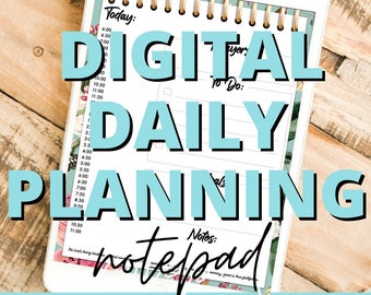 Digital Daily Planning Notepad | Goodnotes | iPad Planner