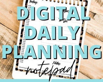 Digital Daily Planning Notepad | Goodnotes | iPad Planner