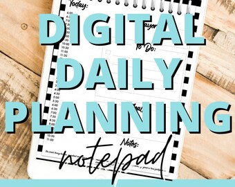 Digital Daily Planning Notepad | Goodnotes | iPad Planner