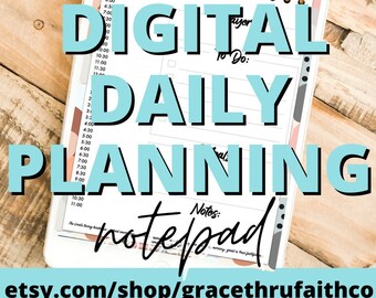 Digital Daily Planning Notepad | Goodnotes | iPad Planner