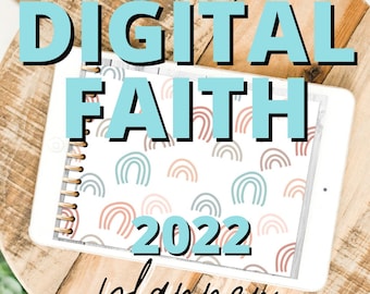 2022 Digital Faith Planner iPad Goodnotes Planning Religion Bible Journal