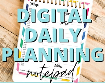 Digital Daily Planning Notepad | Goodnotes | iPad Planner