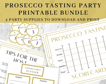 Prosecco Tasting Printable, Event Hosting