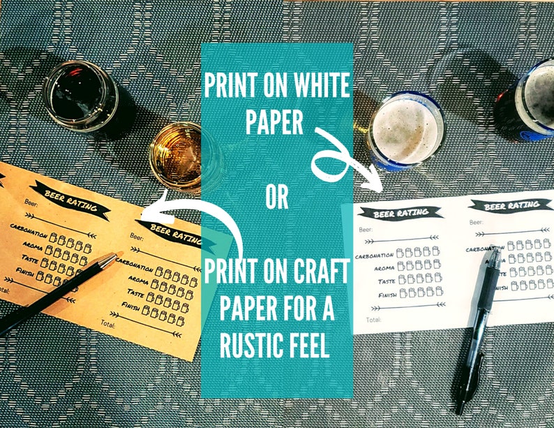 Beer Tasting Scorecard Printable for Events and Parties Etsy